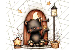 Halloween Fairy House Clipart PNG, Spooky Cottage Art Product Image 4