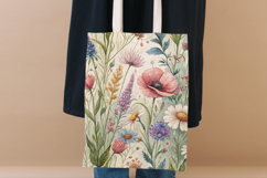 Watercolor Wildflowers Seamless Pattern, Soft Botanical Product Image 8