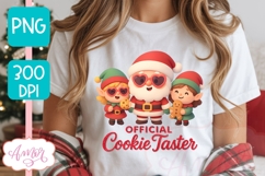 Official cookie tester PNG, Cute Santa sublimation Design Product Image 3