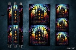 Halloween Monsters Pen Wrap | Stained Glass Sublimation Product Image 9