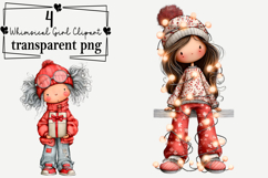 Whimsical Girl Clipart Watercolor PNG Product Image 1