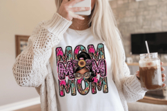 Messy Bun Mom PNG sublimation | Mother's Day PNG T-Shirt Product Image 10