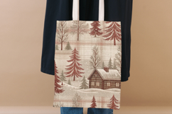 Cabin Winter Seamless Pattern Papers, Cute Winter Pattern Product Image 8