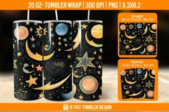 Northern Lights Tumbler Wrap Designs, Sublimation Wrap Product Image 1
