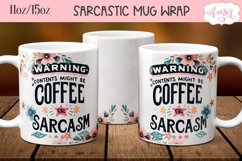 Sarcastic quote mug wrap PNG, Coffee lover mug template Product Image 2