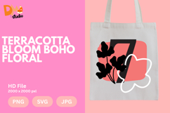 Terracotta Bloom Boho Floral Monogram Product Image 1
