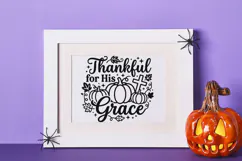 Thankful For His Grace Svg, Christian Thanksgiving Svg. Product Image 9