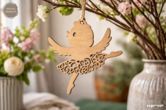 Spring Ballerina Chicken Laser Cut | Glowforge | SVG Product Image 1