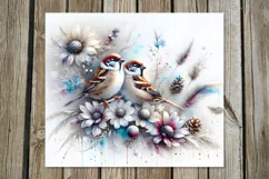 Christmas birds | 4 xmas Sublimation Tumbler designs Product Image 4