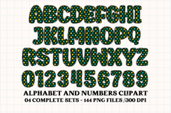 Christmas Alphabet png clipart, christmas letters doodle Product Image 2
