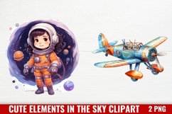 Cute Elements In The Sky And Space Clipart Product Image 1