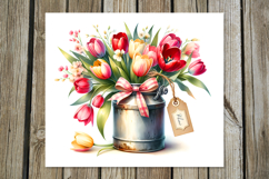 Hello Spring | 4 Skinny tumbler Sublimation designs P2 Product Image 4