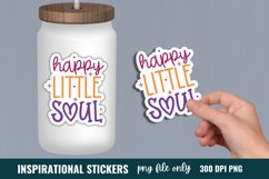 Inspirational Quotes Sticker, Happy little soul Sticker Product Image 1