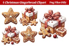 Christmas Gingerbread Clipart PNG Product Image 1