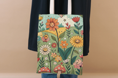 Comic Wildflowers Seamless Digital Paper, Cute Cartoon Product Image 8