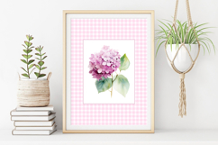 Watercolor Pink Hydrangea Set of 3 Prints Product Image 8