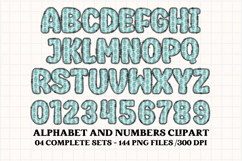 Cute Kids Monster Alphabet &amp; Numbers doodle PNG Clipart Product Image 2