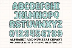 Cute Kids Monster Alphabet & Numbers doodle PNG Clipart Product Image 2