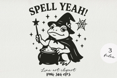 Halloween Witch Frog SVG PNG. Cute Spooky Frog Clipart. Product Image 10