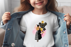 Graduation Girl PNG with Balloons Black Gold Glam Design PNG Product Image 5