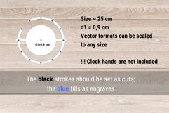 3D Layered clock, abstract sign, Glowforge Laser Cut File Product Image 3