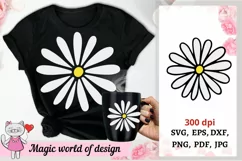Big Daisy svg for Cricut, Hand drawn Flowers for Cricut Product Image 1