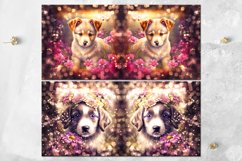 Dogs &amp; Fantasy Flowers | Mug Sublimation design bundle, JPG Product Image 8
