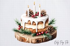 Watercolour Rustic Christmas Clipart PNG Product Image 1