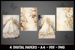 4 Digital Papers Vintage Wedding I Planner Pages Product Image 2