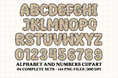 Christmas Alphabet png clipart, christmas doodle letters Product Image 2