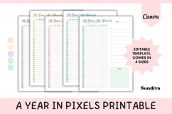 Editable A Year In Pixels Sheet Template 2 Product Image 1
