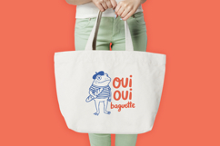 Paris Frog Quotes Bundle PNG SVG. Funny French Café Frogs. Product Image 4