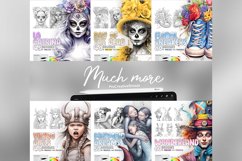 45 Procreate La Catrina Stamp Brushes Product Image 8