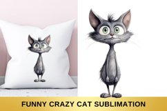 Sarcastic Funny Grumpy Cat, Grey Cat sublimation Product Image 1