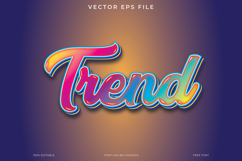 Trend Text Effect 3D Vector EPS Editable File Product Image 1
