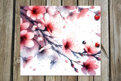 Watercolor spring flower | Skinny tumbler Sublimation bundle Product Image 8