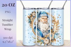 Christmas Sublimation Tumbler Design, Watercolor Santa Claus Product Image 1
