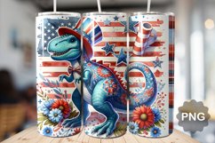 4th Of July Dinosaur Tumbler Bundle - 15 Designs Product Image 9