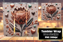 Custom 20oz Sublimation File , 3D Flower Product Image 1