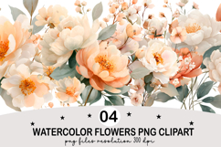 Summer Wildflowers Clipart Watercolor png Product Image 1