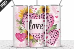 Lovely Hearts Tumbler Design | Valentine's Day Tumbler Wrap Product Image 5