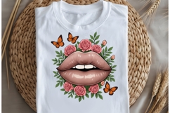 Floral lips png design for T-shirts Product Image 5