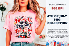 Fireworks Freedom Chaos PNG | Sublimation DTF Product Image 8
