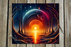 Fantasy landscape | Skinny tumbler Sublimation design PLUS2 Product Image 4