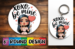 Radiant Round Sublimation Coasters, Love Woman Product Image 1