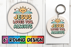 Whimsical Circle Car Coasters PNG, Religious Product Image 1