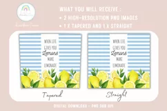 Summer Lemon Skinny Tumbler Sublimation Design PNG Product Image 2