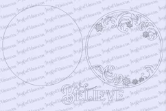 We believe Christmas Sign SVG | Christmas Door Hanger SVG Product Image 2