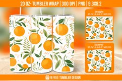 Orange Tumbler Wrap Designs, Sublimation Wrap Product Image 1