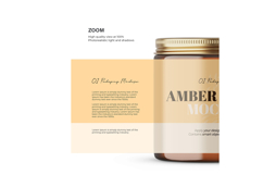 4OZ Amber Glass Jar With Expanded Label - PSD Mockup Product Image 8